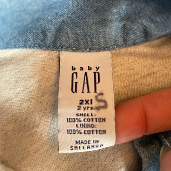 Vintage Baby Gap Denim-like Soft Jacket Baby Girl Size 2 - Picture 10 of 11